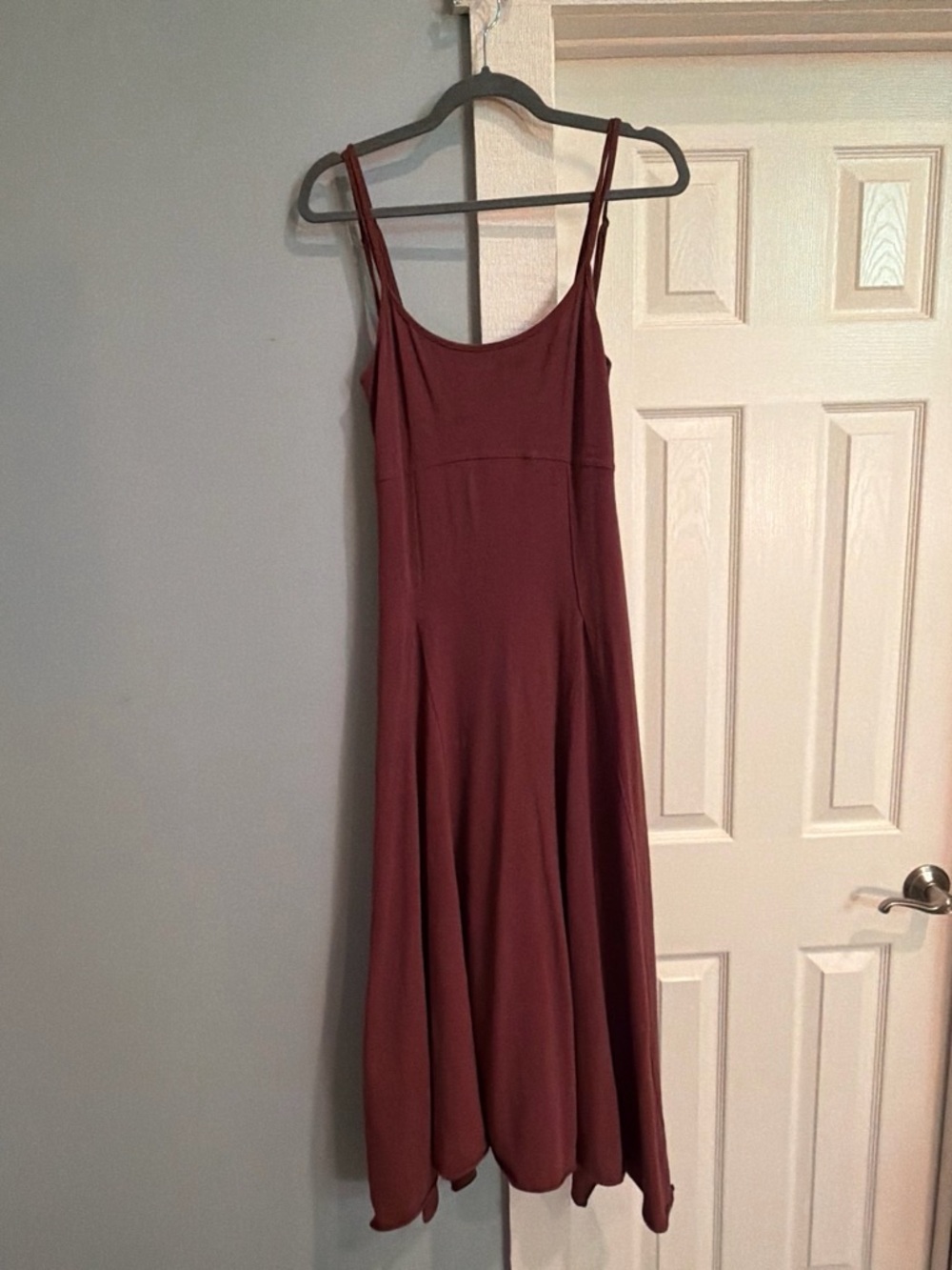 aerie Wine-Red Spaghetti-Strap Maxi Dress